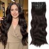 [NEW IN] Vigorous Clip in Hair Extensions Long Wavy Synthetic