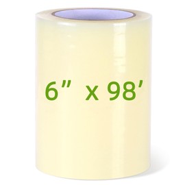 Ohuhu Greenhouse Repair Tape 6" x 98' - 6.3 mil Reinforced Clear Plastic Film for Green House Sheeting, Polyethylene PE Cover Repair