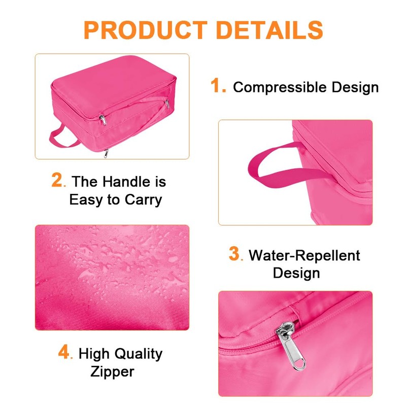 OSDUE 4-Piece Packing Cube Set for Suitcase, Travel Organiser, Suitcase