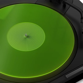 Turntable Mat Record Platter Slipmat: Greenlit Acrylic Record Player Platter Vinyl Slip Mats for Turntables Antistatic Tighter & Defined Bass, Green