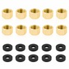 10 Pcs 3/8 Inch NPT Brass Pipe Caps with Rubber