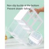 Gonice Small 3 Drawer Storage Organizer, White Plastic Drawer Storage,
