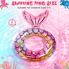 Rotatingpals 2 Pack Mermaid Swimming Rings Inflatable Mermaid Tail Pool