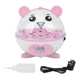 SemiAutomatic Incubator Household Small 9 Eggs Incubator for Chicken Duck Bird Pigeon Quail (Pink )