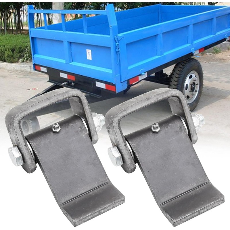 2 Pcs Heavy Duty Steel Dump Trailer Hinges Strap Style