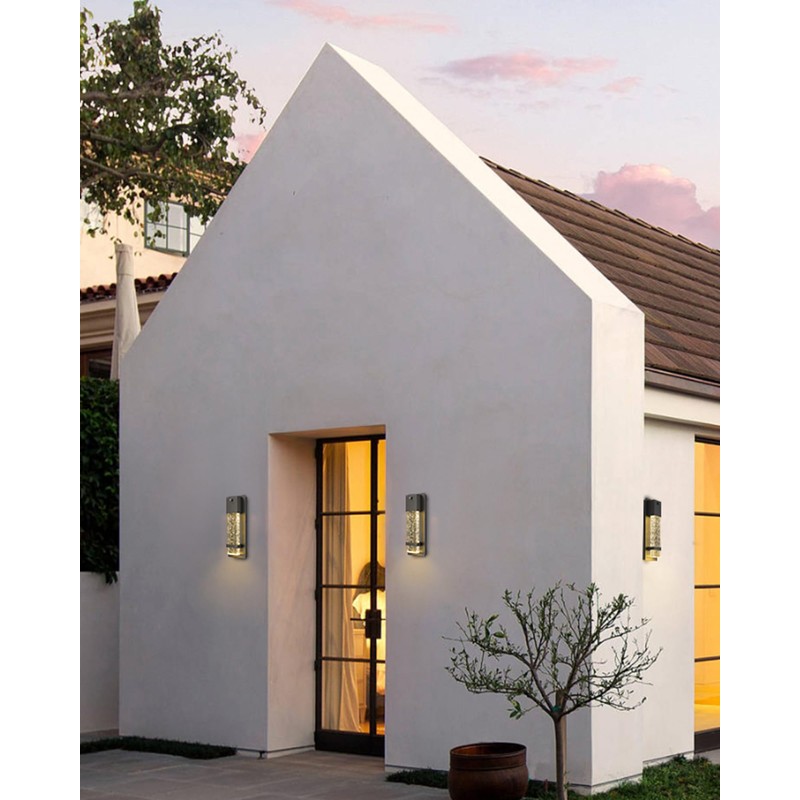 HWH INVESTMENT Dusk to Dawn Sensor Outdoor Wall Lamp, Modern