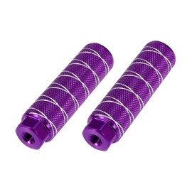 A ABSOPRO Rear Foot Pegs Footrests Purple for BMX MTB Bike Bicycle Fit 3/8 Inch Axles (Set of 2)