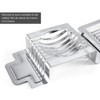 Stainless Steel Egg Cutter, Silver Multipurpose Egg Grater Manual Dicer