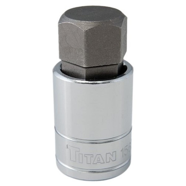 Titan 15621 1/2" Drive x 21mm Hex Bit Socket, 21mm
