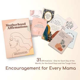 New Mom Affirmation Cards, Mother’s Day Gift, 31 Encouragement Cards for Mom, Motherhood Affirmation Cards, Mindfulness Gift for Seasoned, New & Expecting Moms, Meditation Practice Set Gift