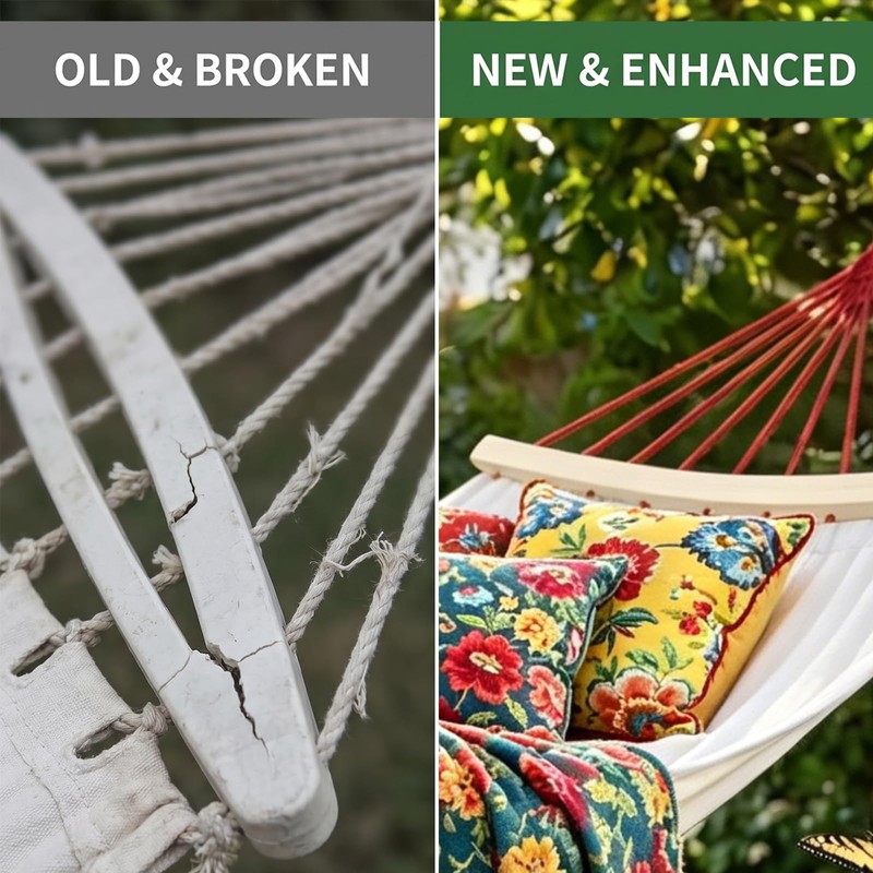 2 PCS Detachable Hammock Spreader Bar, Wooden Hammock Spreader Bars