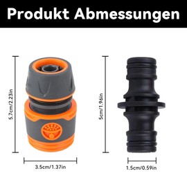 HAFRILY Gardena Hose Coupling Set Hose Connector 1/2 Inch Quick Connection Hose Connection 1/2 Inch for Garden Fittings Quick Change Connection Hose Adapter 3 Pieces