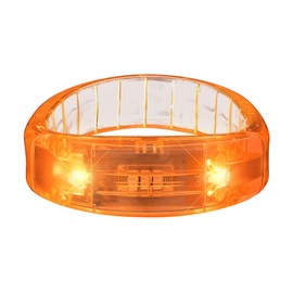 FlashingBlinkyLights Orange LED Fashion Light Up Bracelets