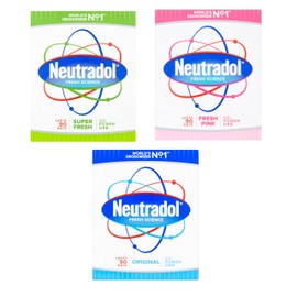 Neutradol Fresh Gel Power Orb Air Freshener, Original, Super Fresh and Fresh Pink, 3 Pack, Lasts 90 Days