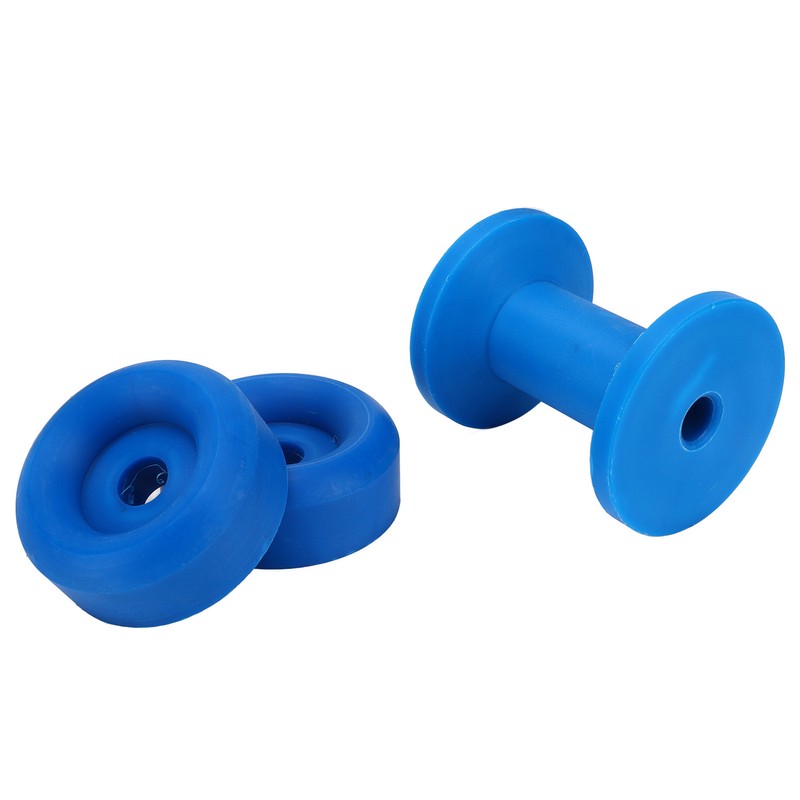 3pcs Trailer Bow Stop Roller Blue PVC Keel Roller Wear