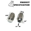 MIGHTY FASTENERS Acorn Lug Nuts, 1/2"-20 Thread, 304 Stainless Steel,