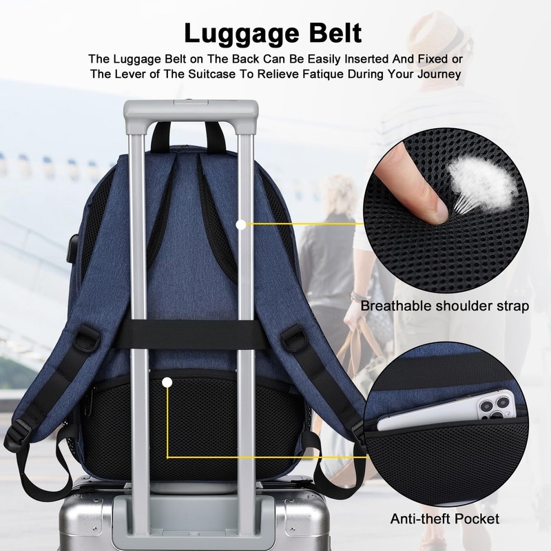 Asenlin Travel Laptop Backpack for Women & Men,Water Resistant Business