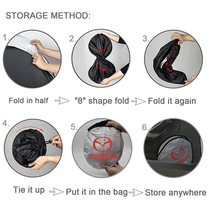 XYHAOAI Windshield Sun Visor Cover, Foldable UV Screen Protector Compatible