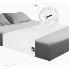 RIQINXIN Grounding Bed Sheet, Silver Fibre Grounding Mat, Breathable Grounding Bed Mat for High-Quality Sleeping Climate, Organic Cotton, Grounding Sheet, Increase Energy (99 x 203 cm), Beige