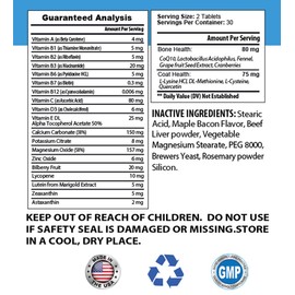 cat Immune Vitamins - Pets Total Health Complex - for Dogs and Cats - Premium Hair Skin Mouth Urinary Care - quercetin for Cats - 1 Bottle (60 Tablets)