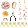 173-Piece DIY Key Ring Set, Make Yourself with Pink Charms