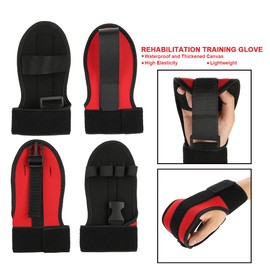 Training Gloves, Rehabilitation Gloves Finger Grip Repaired Gloves Supported Rehabilitation Finger Separation Wrist Support for Seniors Stroke (Clip On Gloves)