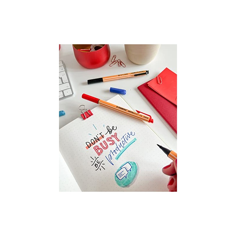 Eco-Friendly Fibre-Tip Sign Pen - STABILO GREENpoint - Pack of