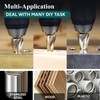 Bestwork Four Spiral Flute Step Drill Bit Set, 5PCS 1/8"-1-3/8"
