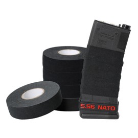 Aolamegs 5 Roll Gun Grip Tapes - 1 Inch x 27.34 Yards Black Goon Tape, Multipurpose Tape Handle Protector, Non-Slip Strong Over Grip Tape for Guns, Rifles and Shotguns