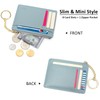 Minimalist Small Leather Card Holder Pocket Wallet Womens Coin Purse