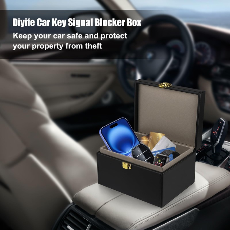 Faraday Box, Diyife Protector de Llavero de Coche, RFID Key