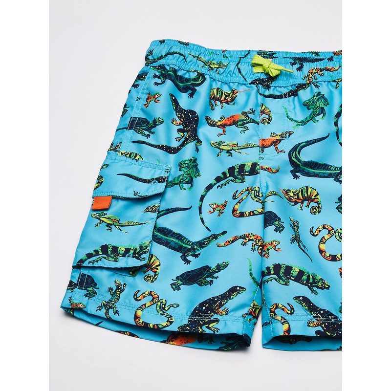 Hatley - Pantalones Cortos para niños, Reptiles Rambuncciosos, 5 Años