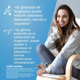 Glicinato de Magnesio Quelado 450mg NSN Con Pulpa de Limón 4 veces más Absorbible Para 100 días