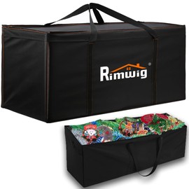 Rimwig Garden Furniture Cushion Storage Bag, Waterproof, Anti-UV, Heavy Duty Rip Proof 420D Oxford Fabric Christmas Tree Storage Bag with Handle (175x75x55cm)