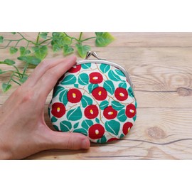 Kyosuu Yumeji Coin Purse Coin Case, Made in Japan, Camellia, Cotton Pouch, 4.3 x 4.5 inches (11 x 11.5 cm), 3.3 inches (11 x 11.5 cm), Coin Purse, Wallet, Japanese Goods, Yumeji Takehisa, Tsubaki