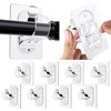 Goabroa No Drill Curtain Rod Brackets, 8-Pack Self Adhesive Curtain