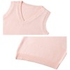 ZUEVI School Vest, Girls' Uniform Vest, Student, V-Neck, Loose Knit,