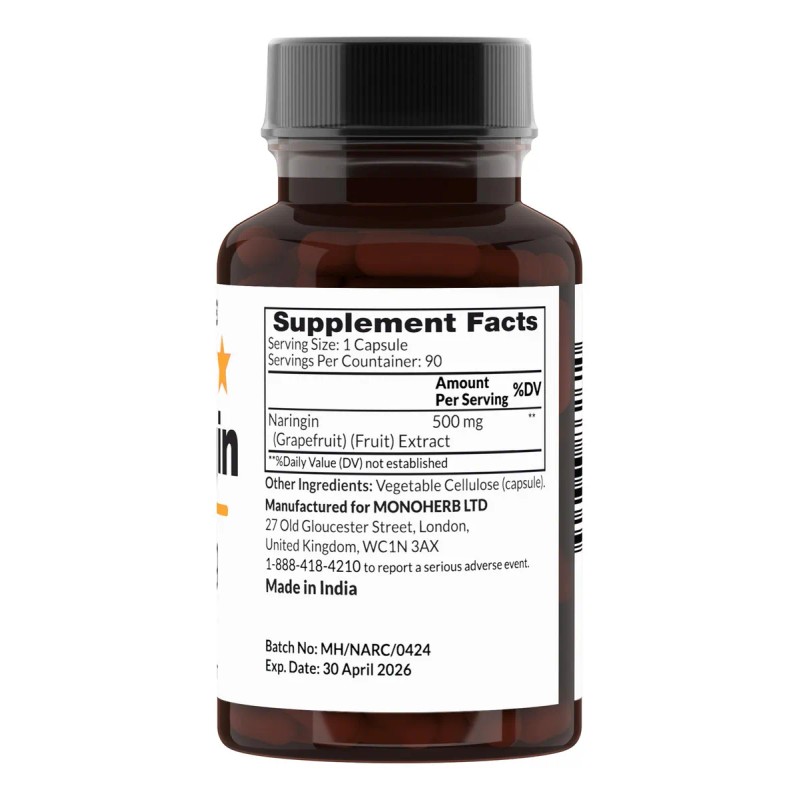 Naringin 500 Mg Cpsulas Vegetales 90 Cpsulas