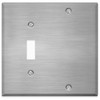 Stainless Steel Combination Switch Cover, Metal Wall Plate, 2 Gang