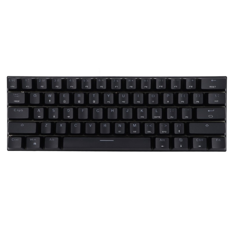 Mechanical Keyboard 61 Key RGB Backlit USB Wired Dual Mode