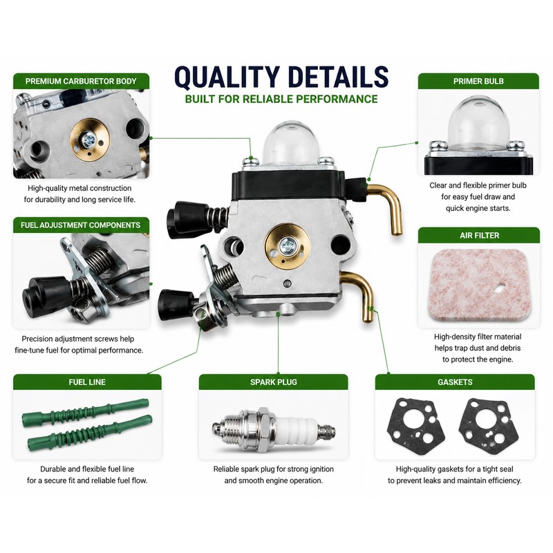 Carburetor Replacement Kit for STIHL Trimmers – Complete Fuel System