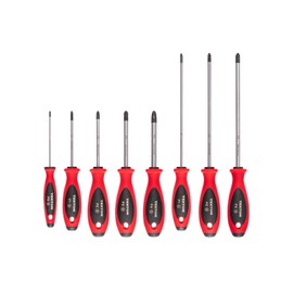 TEKTON Phillips Screwdriver Set - 4, 8 Inch Shanks, 8-Piece (#0 - #4) | DWP90000