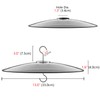 13" Glass Rain Guard for Bird Feeder Outdoors - Baffle