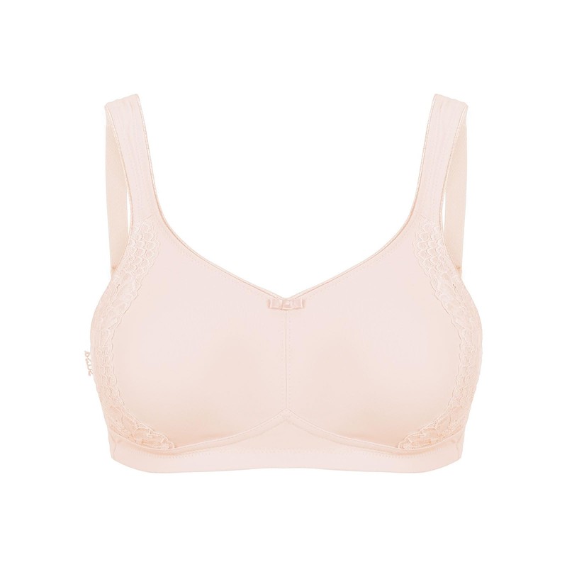 Susa Bra without underwire, minimiser bra with lace attached to