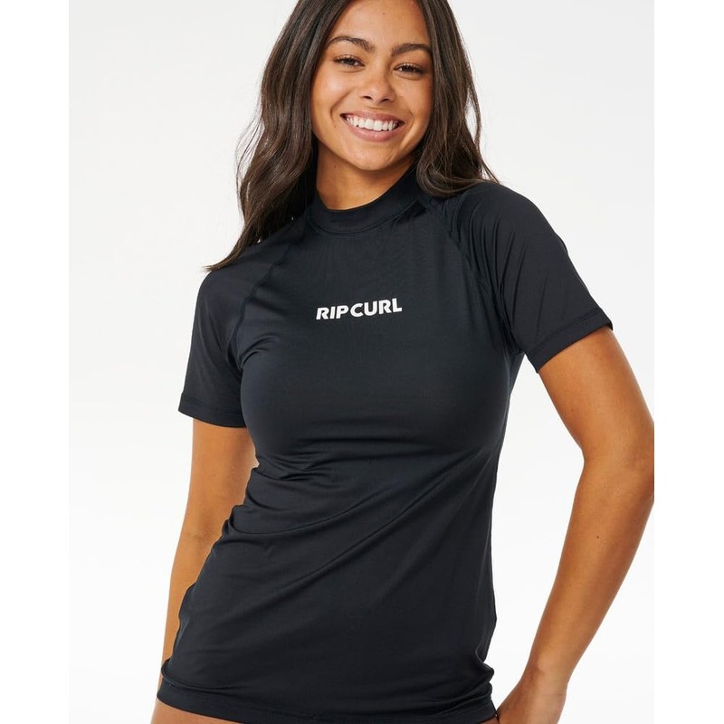 RIP CURL Womens Classic Surf Short Sleeve Rash Vest Top