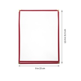 Operitacx 2pcs Recipe Folder Plastic Menu Sleeves Clear Book Cover Restaurant Book Covers Drinks List Covers Menu Hard Cover Menu Book Cover Clear Menu Cover Accessories PVC A4 Hardcover