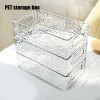 Caja De Almacenamiento Apilable Para Cosméticos De Acrílico Plateado