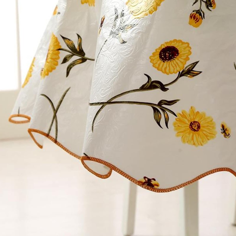 XUNQUCOM 150CM Round Hotel Tablecloth Pure Color Restaurant Tablecloth Polyester
