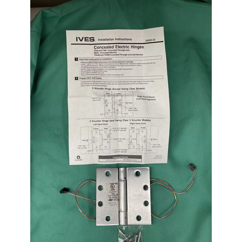 IVES Allegion Ives Concealed Electric Hinge 3CB1 4.5" x 4.5