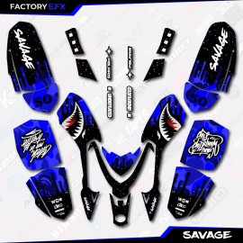 Factory EFX Inc Blue Savage Camo Racing Graphics kit fits Polaris Outlaw 50 ATV Decals 07-14
